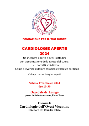 Fondazione per il Tuo cuore: incontro  - CARDIOLOGIE APERTE 2024