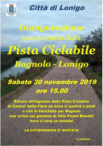 Inaugurazione Pista Ciclabile Bagnolo-Lonigo